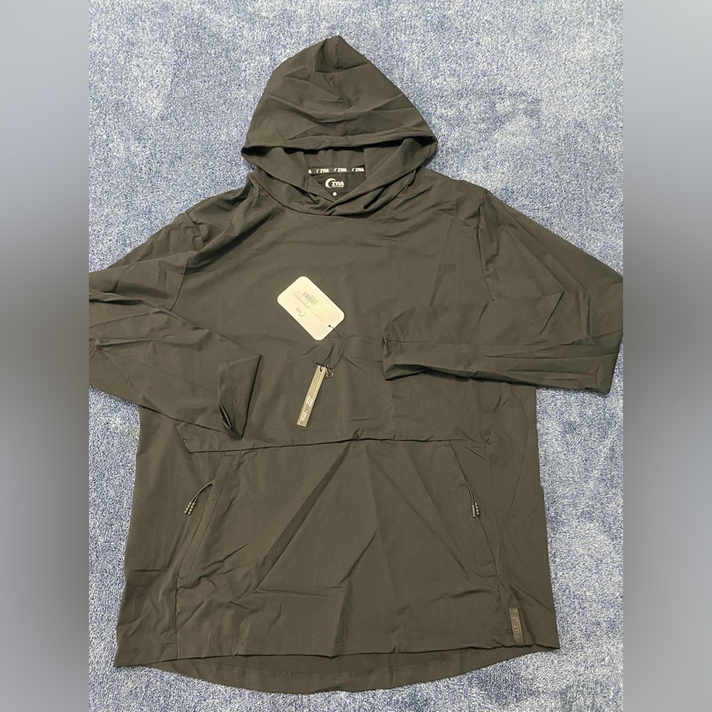 NWT Men’s black zipper pocket hoodie